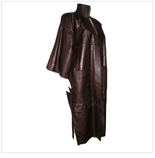 Vintage CACHAREL Paris Maxi Leather Coat